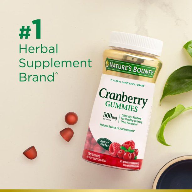 Nature's Bounty Cranberry Gummies; Cran-Raspberry Flavor; 500 mg; 150 Count