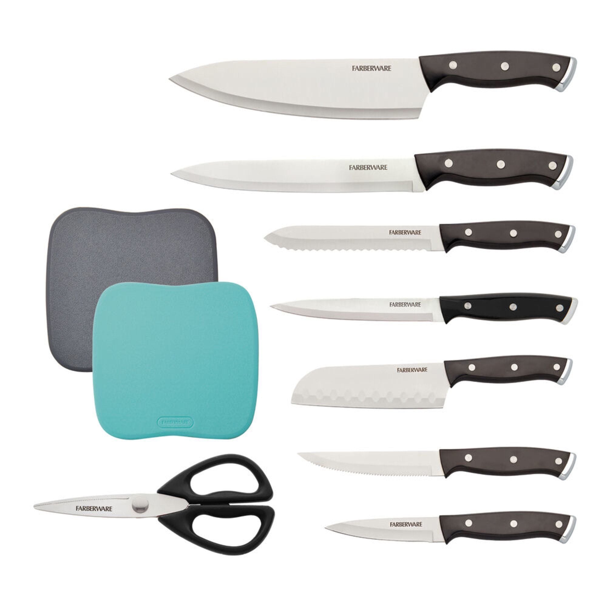 Farberware Edgekeeper 14-Piece Triple-Rivet Cutlery Block Set with Built-In Sharpener, Black EasyOptionXY LLC