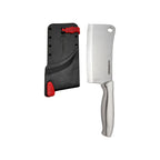 Farberware 6-inch Meat Cleaver with Edgekeeper Sleeve, Stamped Stainless Steel Handle EasyOptionXY LLC