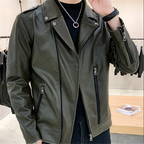 Mid-length leather jacket Pi-Mart