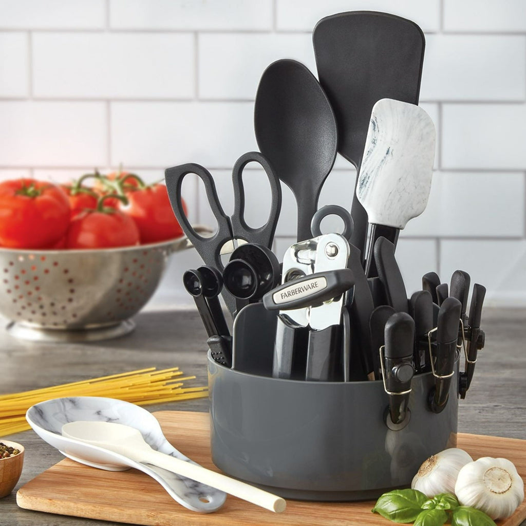 Farberware Professional 18-piece Marble Tool and Gadget Caddy Set EasyOptionXY LLC