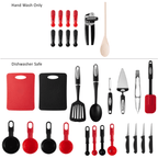 Farberware Professional 30-piece Black and Red Kitchen Tool and Gadget Starter Set