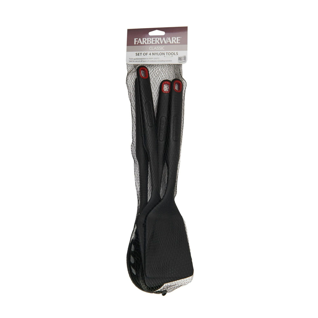 Farberware Classic Set of 4 Black Nylon Kitchen Tools EasyOptionXY LLC