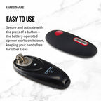 Farberware Hands-Free Battery-Operated Black Can Opener in Red EasyOptionXY LLC