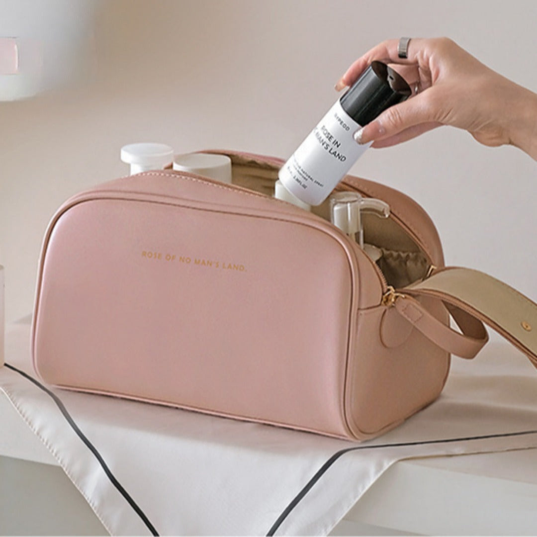 PU waterproof cosmetic bag, large capacity portable travel bag, travel makeup bag, Makeup bag organizers, Makeup bags small - SJB-DIAMOND ELITES