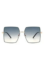 Square Oversize Flat Top Large Fashion Sunglasses