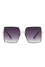 Square Oversize Flat Top Large Fashion Sunglasses