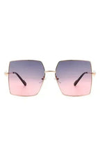 Square Oversize Flat Top Large Fashion Sunglasses