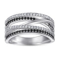 Women's Fashion Wide Cross Ring In Sterling Silver Pi-Mart