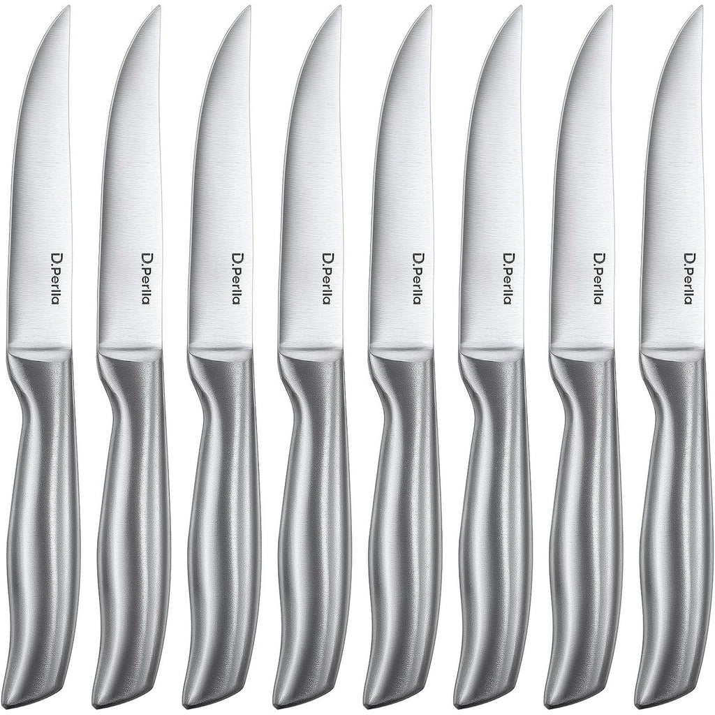 D.Perlla Steak Knives, Non Serrated Stainless Steel Sharp Steak Knife Set of 8 with Gift Box EasyOptionXY LLC