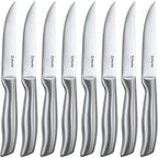 D.Perlla Steak Knives, Non Serrated Stainless Steel Sharp Steak Knife Set of 8 with Gift Box EasyOptionXY LLC