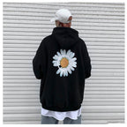 Daisy print hooded sweatshirt Pi-Mart