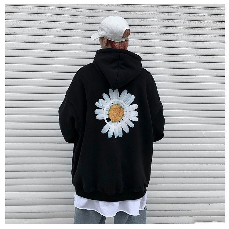 Daisy print hooded sweatshirt Pi-Mart