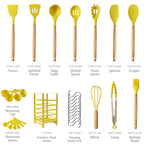 Hecef 32 PCS Silicone Cooking Utensils Set, 446¡ãF Heat Resistant BPA Free Turner Tongs,Spatula,Spoon,Brush,Whisk EasyOptionXY LLC