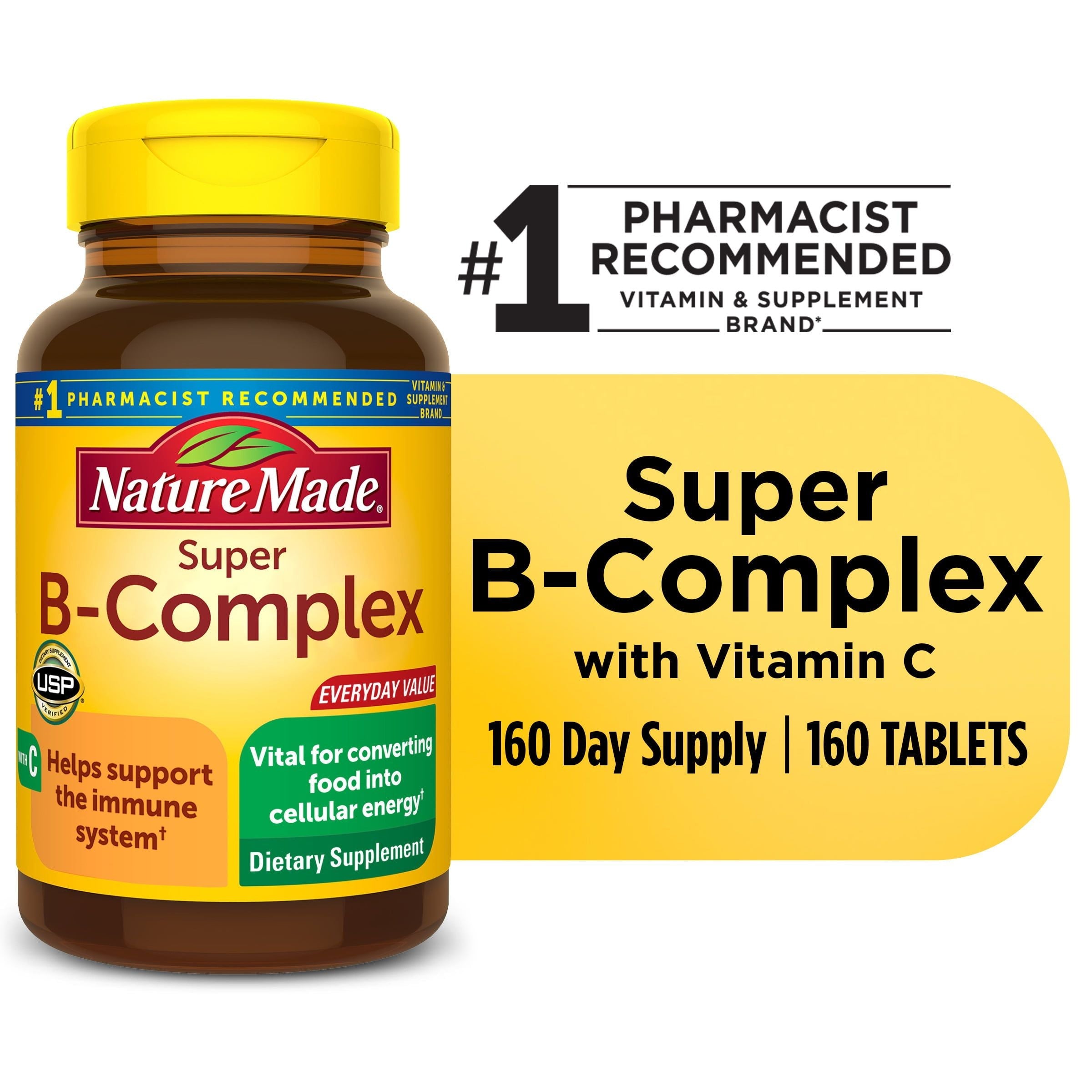 Nature Made Super B Complex with Vitamin C and Folic Acid Tablets; 160 Count EasyOptionXY LLC