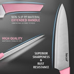 Hecef 12 Piece Kitchen Knife Block Set and Steak Knives, High Carbon Stainless Steel Slicing Gooking Knives EasyOptionXY LLC