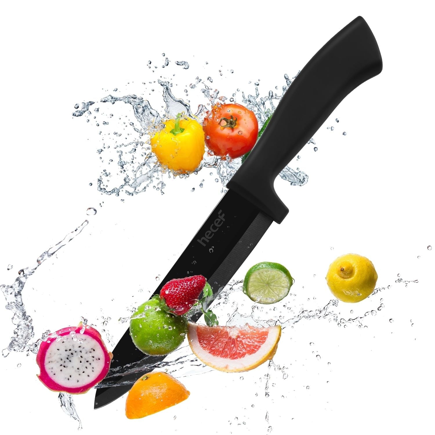 Hecef 3PCS Ceramic Chef Knife Set, Extra Sharp Chef Utility Paring Knives for Meat Fruits Vegetables EasyOptionXY LLC