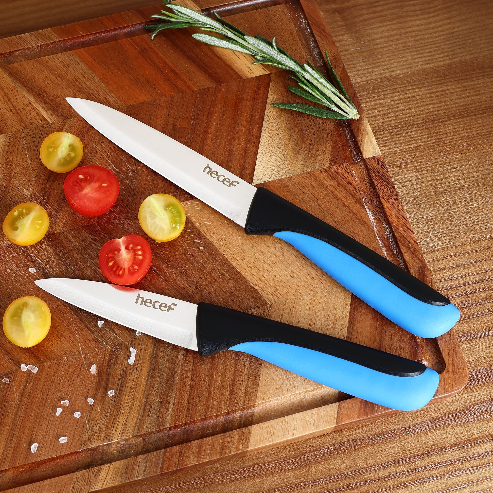 Hecef 13-Piece Knife Set with Block, High Carbon Steel Sharp Chef Knives with Build in Sharpener EasyOptionXY LLC