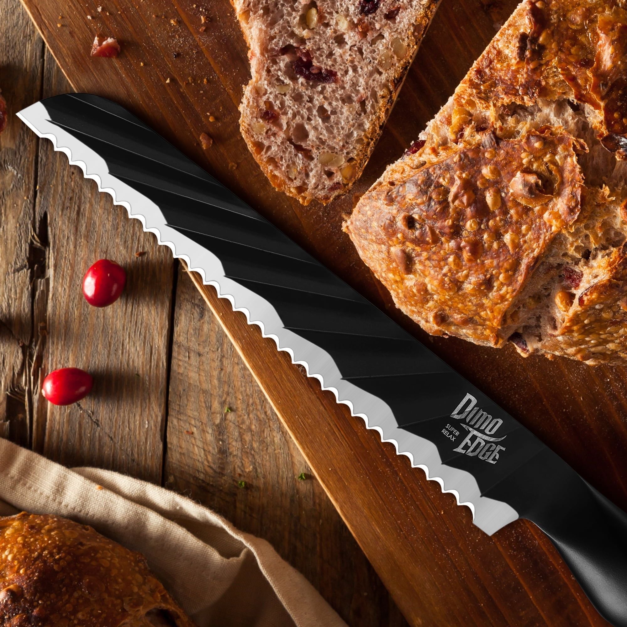 Dimoedge Knife Block Set, 13 Pieces Ultra Sharp Chef Knife with Block, Build-in Sharpener EasyOptionXY LLC