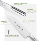 Meowkit 2-Piece Forged Knife Set with Cat Etching, German Steel Razor Sharp Cutting Knife