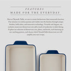 Thyme & Table Stoneware Square & Rectangular Baker, Blue Pattern, 2-Piece Set EasyOptionXY LLC