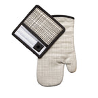 Thyme & Table 2-Pack Kitchen Set Oven Mit and Pot Holder, Crosshatch EasyOptionXY LLC