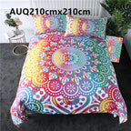 Purple crochet quilt cover three-piece bedding set Pi-Mart