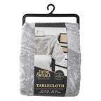 Thyme & Table 84" Tablecloth, Gray Marble