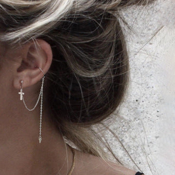 Single cross earring Pi-Mart