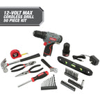 Hyper Tough 12V Max* 50-Piece Project Kit with Lithium-Ion Cordless 3/8-in Drill Driver and 1.5Ah Battery, 99311