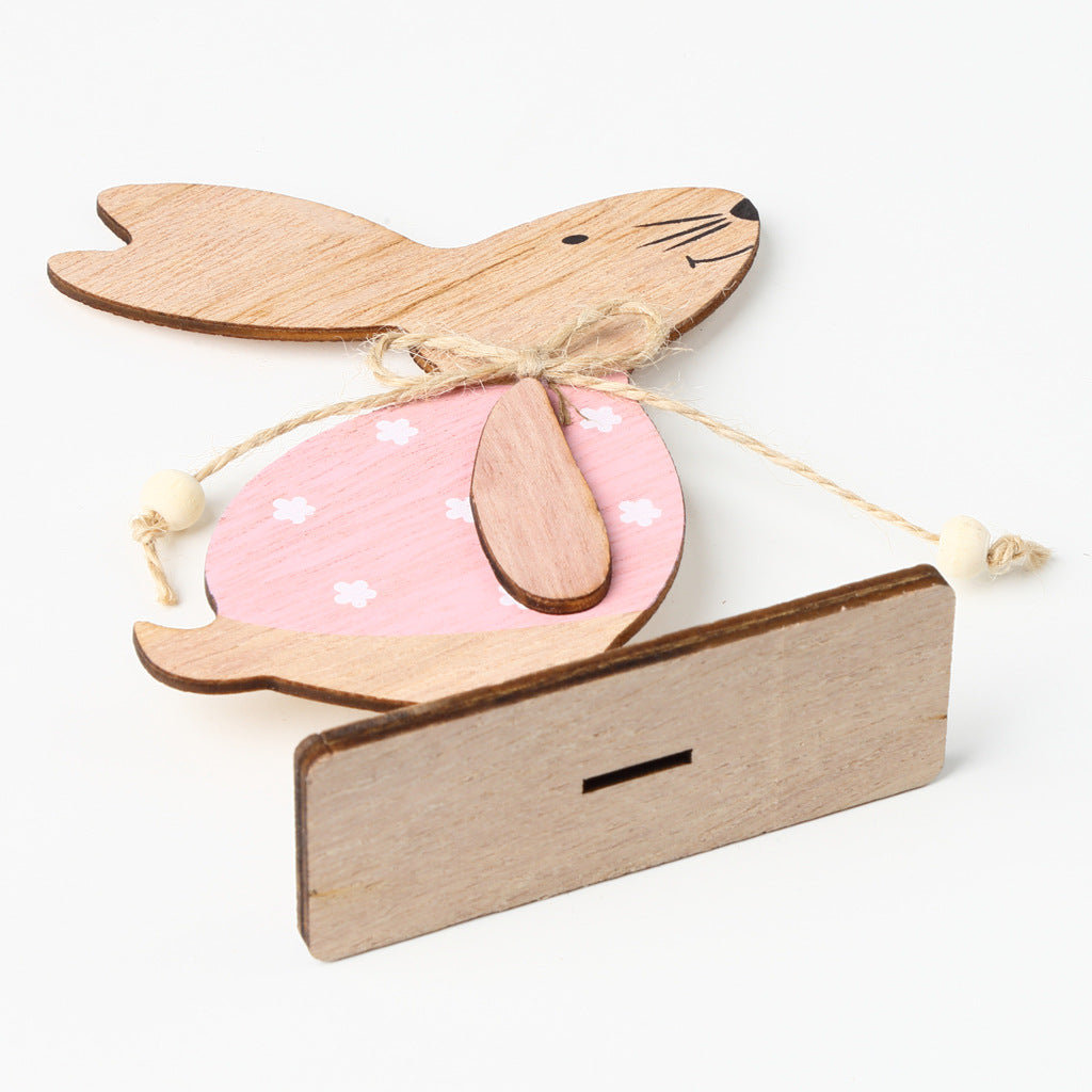 Creative Easter Bunny Woodwork Desktop Decoration Pi-Mart