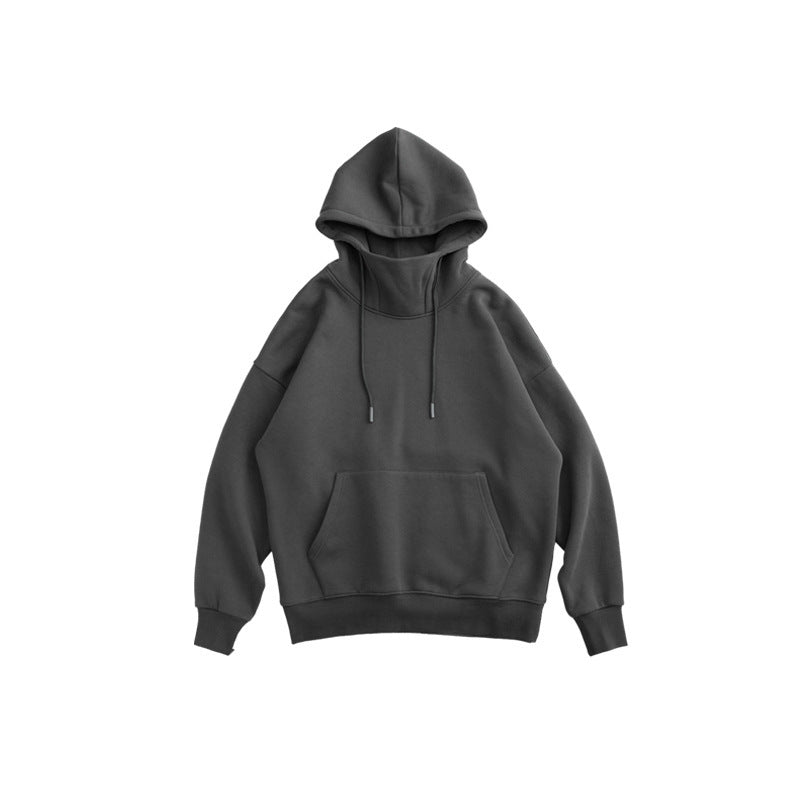 Stand-up collar oversize drop shoulder hoodie Pi-Mart