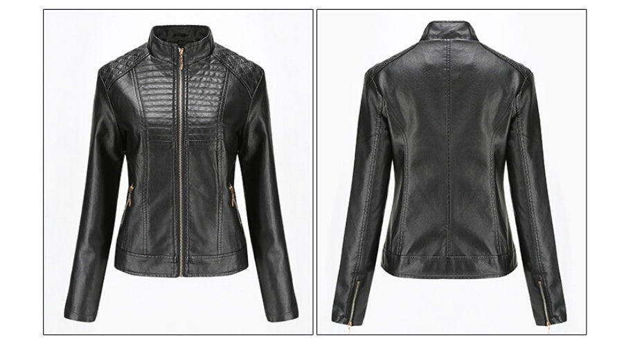Women's motorcycle leather jacket Pi-Mart