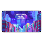 Cyber City Desk Mat — 'LootQuake Holiday Series' Gaming Mousepad Lootquake LLC