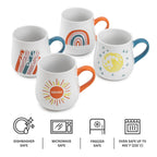 Thyme & Table Stoneware Coffee Mugs, 15 fl oz, Set of 4 EasyOptionXY LLC
