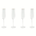 Thyme & Table 4-Piece Scalloped Champagne Flute Glass Set