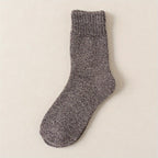 5pairs Socks Men's Winter Terry Socks Fleece Thickened Solid Color Mid Tube Socks Parallel Line Towel Socks Warm Floor Socks Lootquake LLC