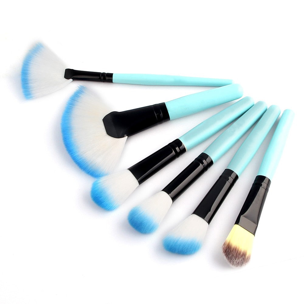 Professional 32Pcs Makeup Brush Foundation Eye Shadows Powder Blue Make Up Brushes Tools Cosmetic Bag pincel maquiagem Brushes Pi-Mart