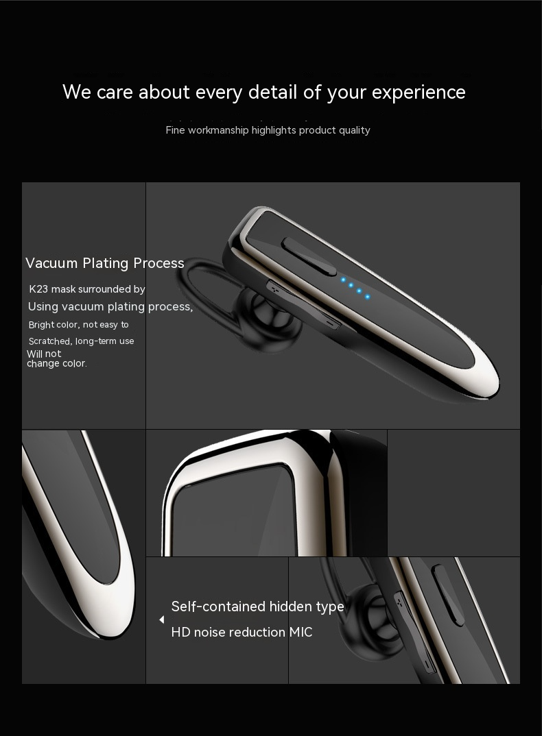 Bluetooth Headset Bluetooth 5.0 Earpiece Dual Mic Noise Cancelling Bluetooth Earpiece 16Hrs Talktime Wireless Headset Hands-Free Earphone for Truck Driver Handsfree Headphones Mini Wireless Earphone Earbud Earpiece Stevvex