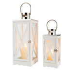 17.5''&24.5'' H Metal Decorative Candle Holders Rustic Hanging Lantern(Set of 2) Lootquake LLC