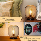 JHY DESIGN's 7"H Touch Adjustable Table Lamp(Metal Base, Bronze Round) Lootquake LLC