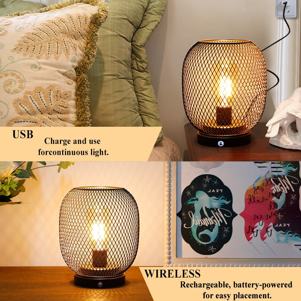 JHY DESIGN's 7"H Touch Adjustable Table Lamp(Metal Base, Bronze Round) Lootquake LLC