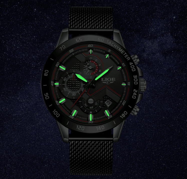 Men's Sports Waterproof Watch With  Stainless Steel Bracelet Unique Design Perfect Gift For Your Man Stevvex