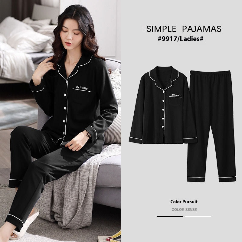 100% Cotton New Trendy  Pajamas For Women Full Sleeves Pajamas Button Down Winter Sleepwear Set Women White Cotton Pajamas Women's Loose Size V-neck Home Suit Long Sleeve Wide Leg Pants Pajamas Casual Home wear Stevvex