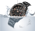 Men's  Luxury Stainless steal Waterproof Watch With Day And Date Display Unique Design Perfect Gift In Modern Metal Men  Wrist Watch Design - SJB-DIAMOND ELITES