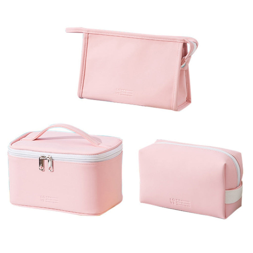 Makeup bags set,Large capacity gym cosmetic bag, PU waterproof cosmetic storage bag, 3pcs a set, makeup bag organizer for College Dorm Camp Gym - SJB-DIAMOND ELITES
