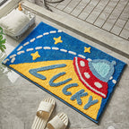 Household Cartoon Flocking Bathroom Absorbent Non-slip Floor Mat Pi-Mart