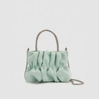 Mini rhinestone hand-held pleated bag, fashion party tote crossbody cloud chain woman - SJB-DIAMOND ELITES