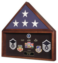 Burial Flag Medal Display case, Flag Document Holder The Military Gift Store