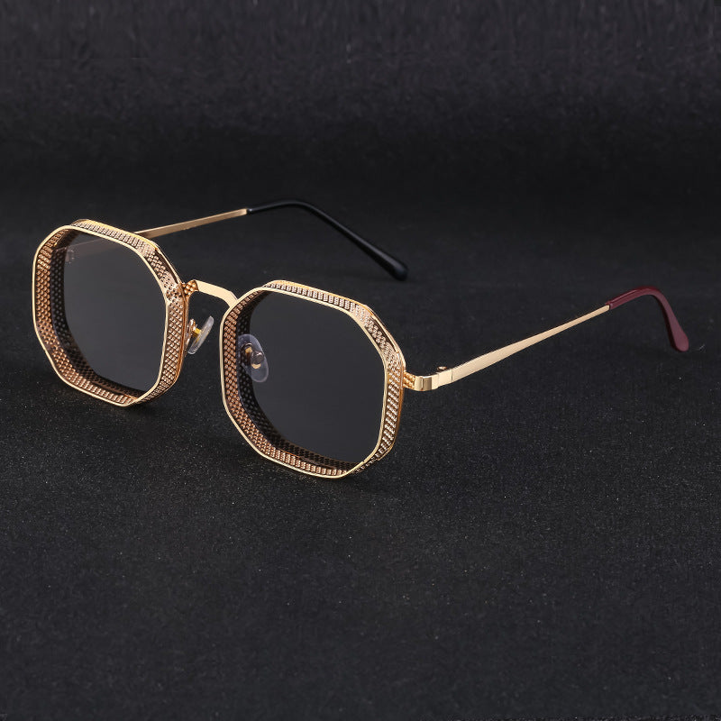 Polygon Hollow Frame Sun Glasses - SJB-DIAMOND ELITES